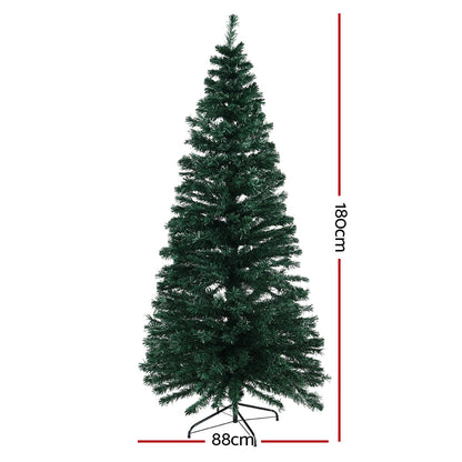 MerryPines Christmas Tree 1.8M LED Xmas trees Optic Fibre Multi Colour