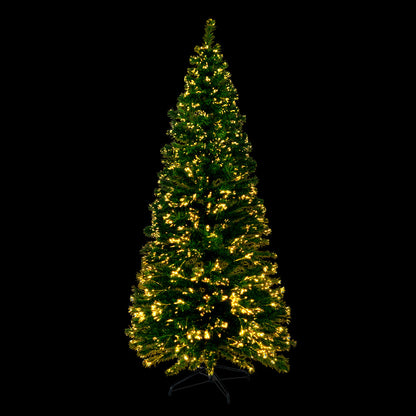 MerryPines Christmas Tree 1.8M LED Xmas trees Optic Fibre Warm White