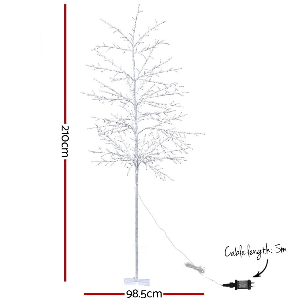 MerryPines Christmas Tree 2.1M 480 LED Trees With Lights Warm White