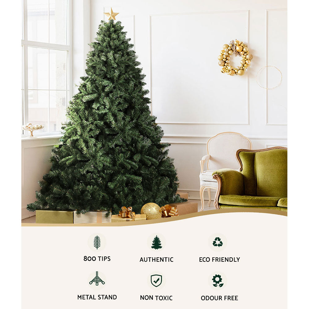 MerryPines Christmas Tree 1.8M Xmas Trees Green Decorations 800 Tips