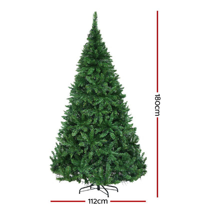 MerryPines Christmas Tree 1.8M With 874 LED Lights Warm White Green