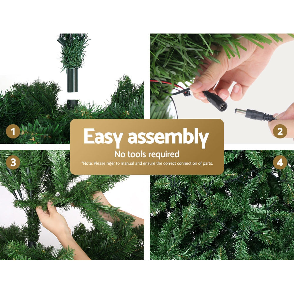 MerryPines Christmas Tree 1.8M With 874 LED Lights Warm White Green