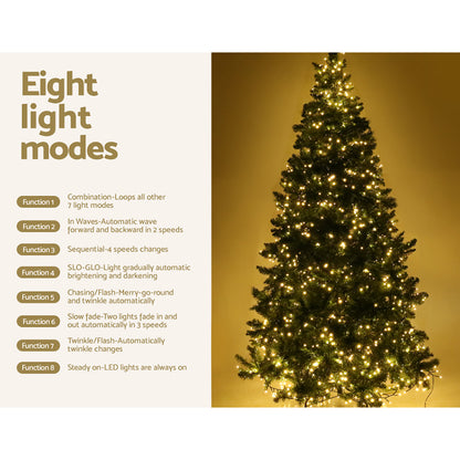 MerryPines Christmas Tree 1.8M With 874 LED Lights Warm White Green