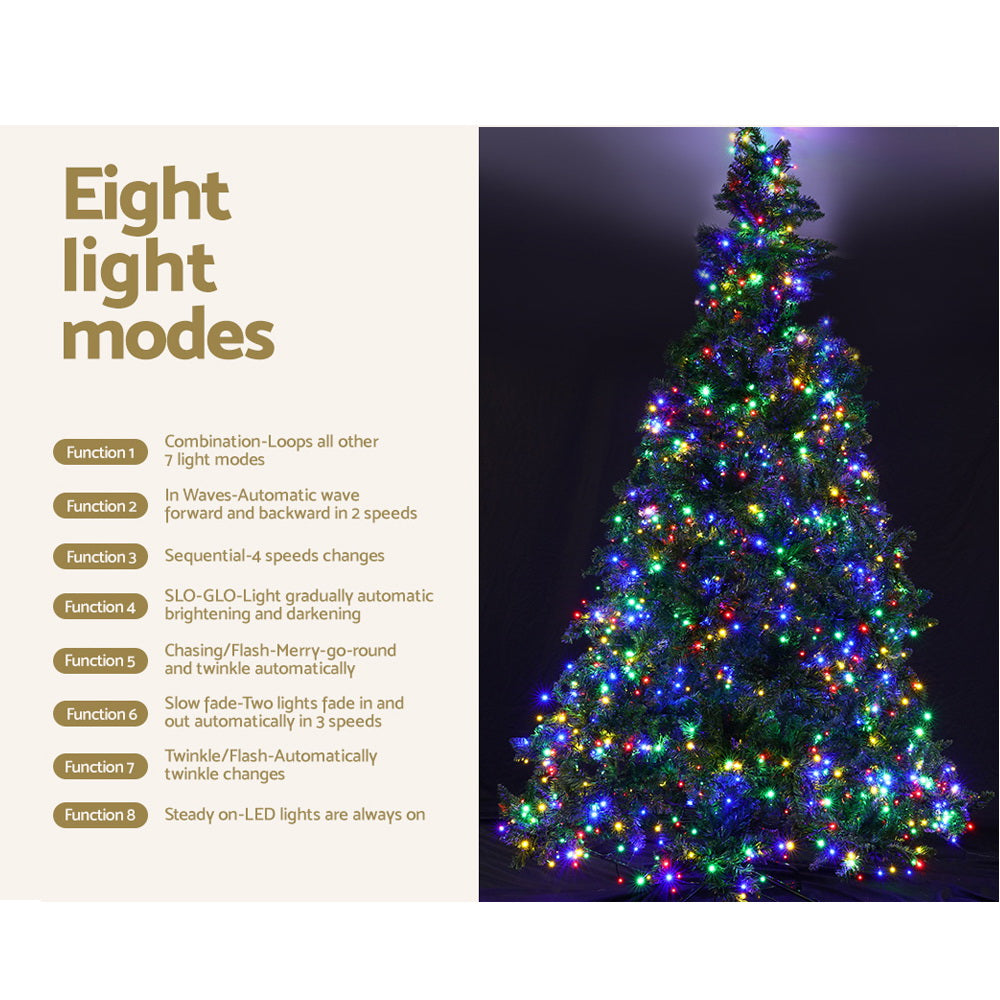 MerryPines Christmas Tree 2.1M Green With 1134 LED Lights 8 Modes Multi Color