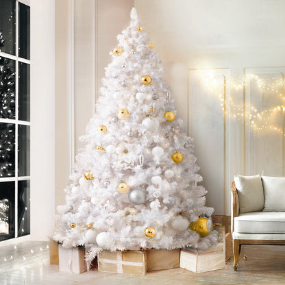 MerryPines Christmas Tree 2.1M Xmas Trees Decorations White 1000 Tips